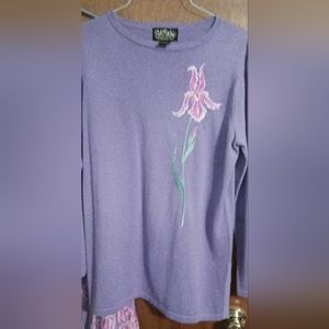 Bob Mackie sweater and mid to long skirt, size Medium